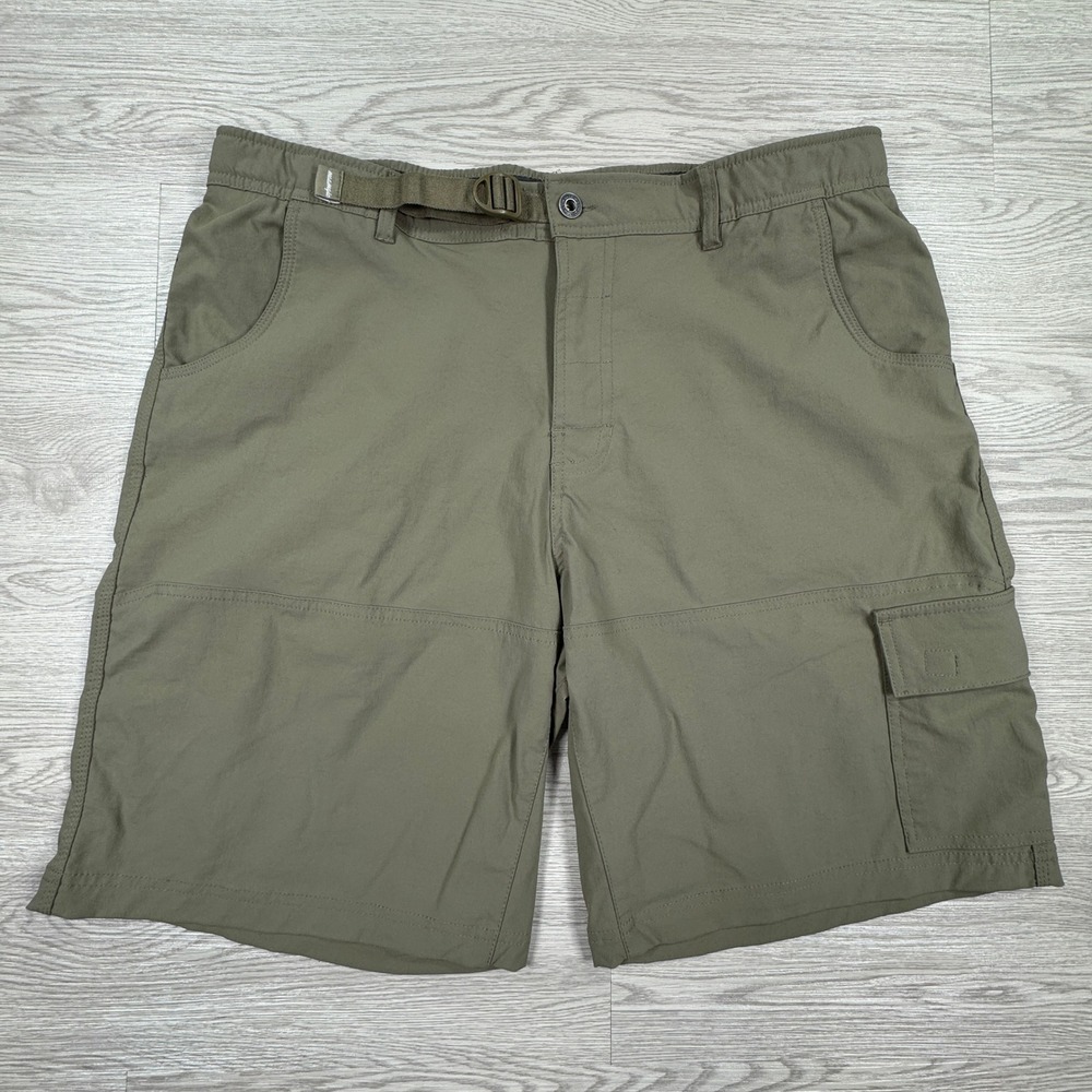 Maamgic Mens Cargo‎ Hiking Shorts Green 38 Belted Stretch Outdoor Fishing